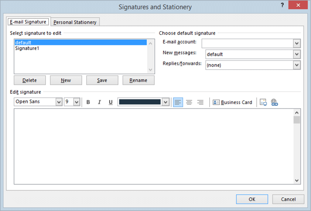 how to set up signature in outlook 365