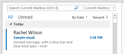 change message color outlook 2016