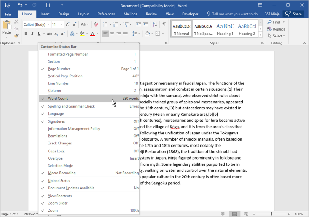 Microsoft Office Word Count Bibleinput